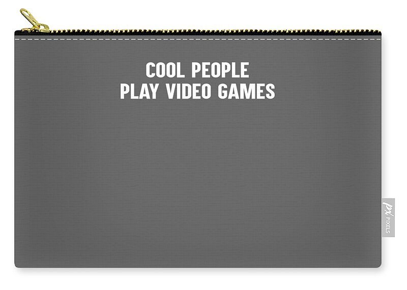  Pc Zip Pouch featuring the tapestry - textile Cool people play video games by Luke Kelly