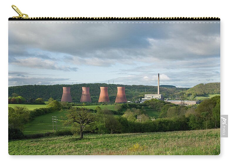 Cooling Towers Zip Pouch featuring the photograph Cooling towers by Average Images