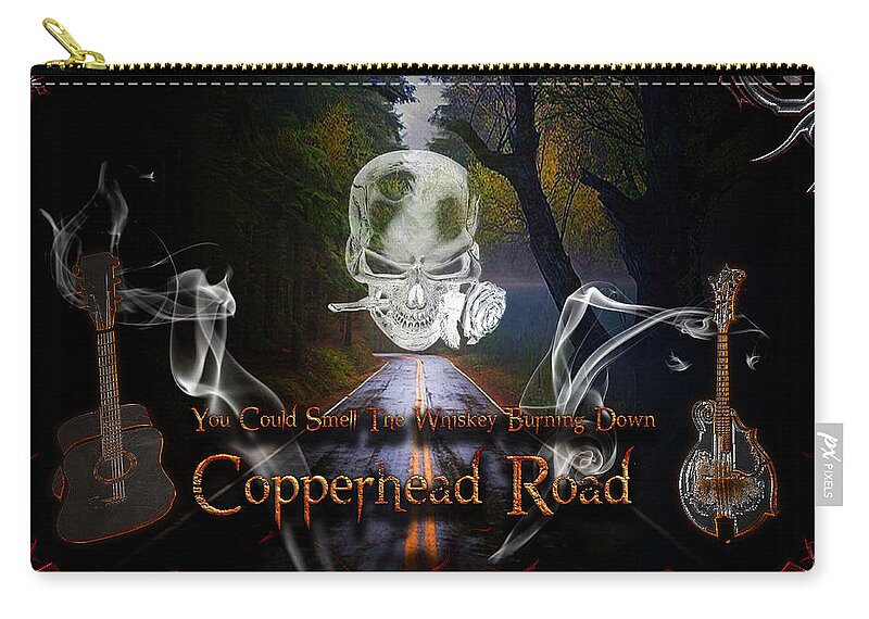 Copperhead Road Carry-all Pouch featuring the digital art Copperhead Road by Michael Damiani