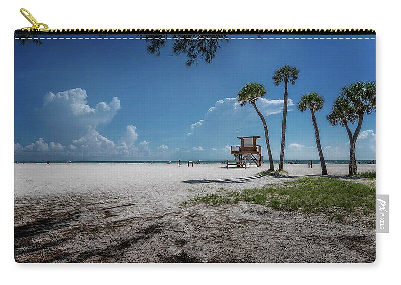 Anna Maria Island Zip Pouch featuring the photograph Coquina Beach Day by ARTtography by David Bruce Kawchak