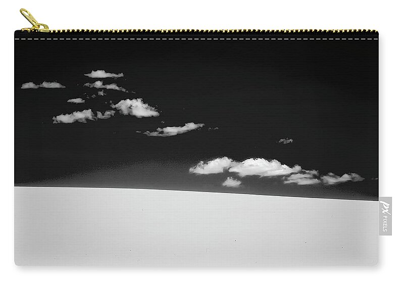 Coral Pink Sand Dunes State Park Zip Pouch featuring the photograph Coral Pink Sands State Park Abstract BW X104 by Rich Franco