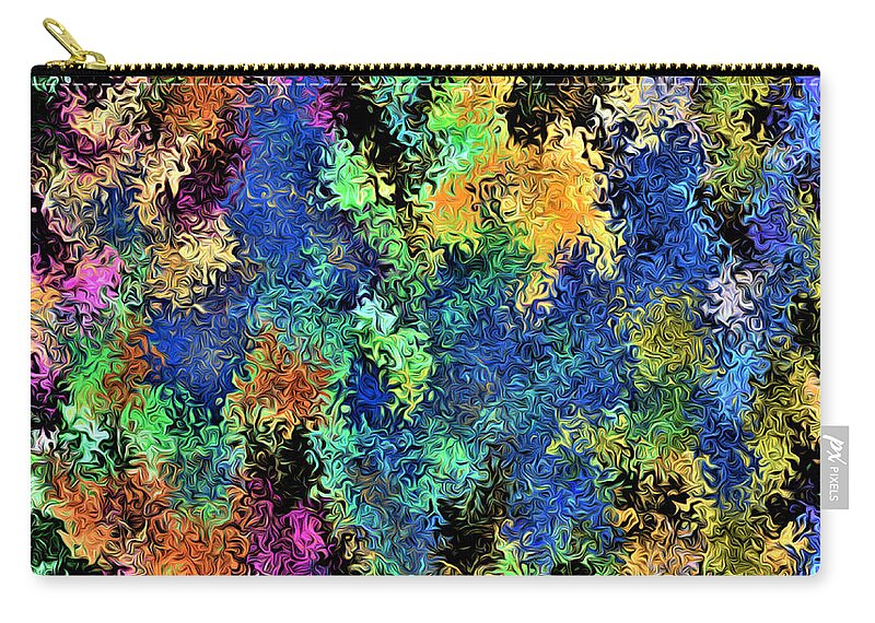 Abstract Carry-all Pouch featuring the digital art Coral Reef - Abstract by Ronald Mills