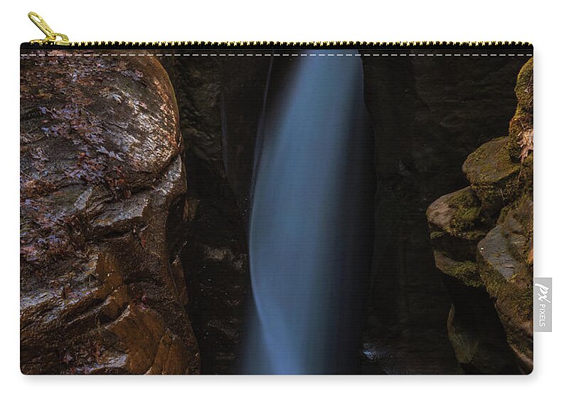 Corkscrew Falls Ohio Zip Pouch featuring the photograph Corkscrew Falls Ohio by Dan Sproul
