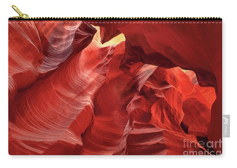 Dave Welling Zip Pouch featuring the photograph Corkscrew Or Upper Antelope Slot Canyon Arizon by Dave Welling