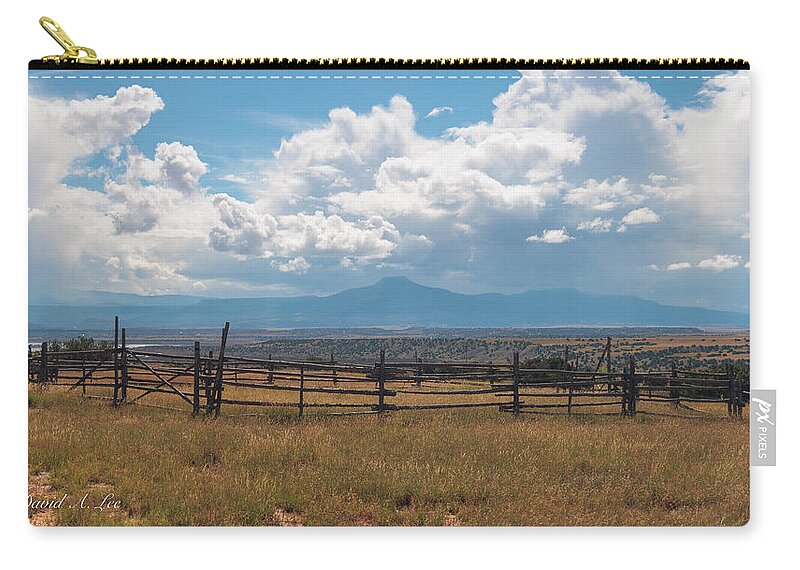 Ghost Ranch Zip Pouch featuring the photograph Corral by David Lee