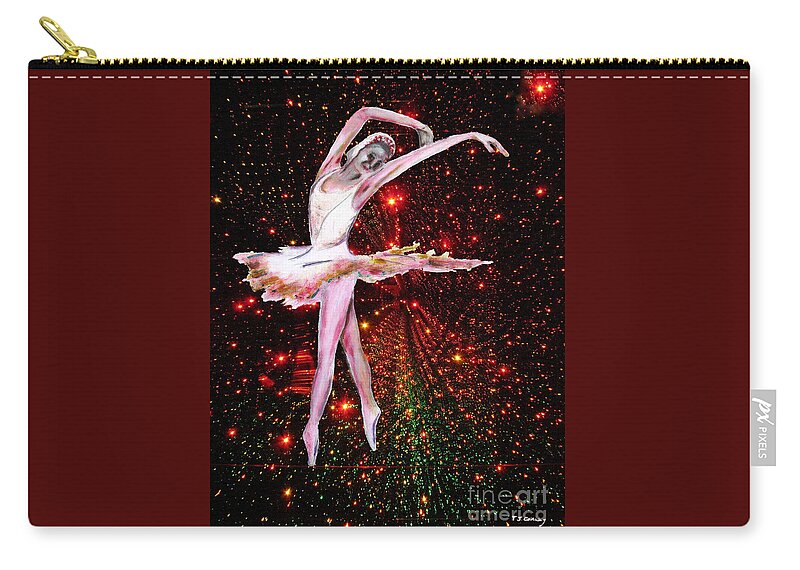 Females Zip Pouch featuring the painting Cosmic Dancer by Tom Conway
