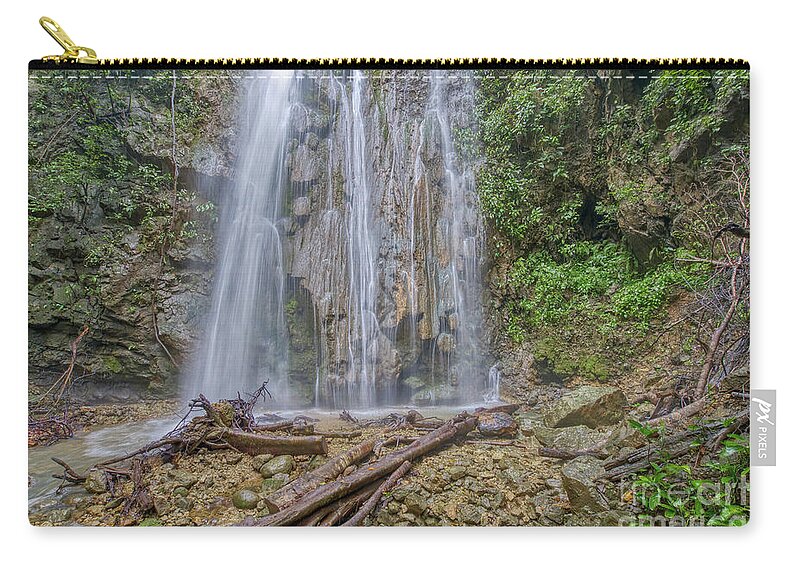 Costa Rica Zip Pouch featuring the photograph Costa Rica Waterfall by Brian Kamprath