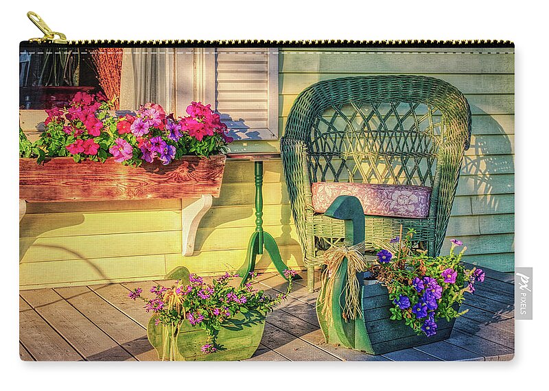 Country Zip Pouch featuring the photograph Country home by Tatiana Travelways