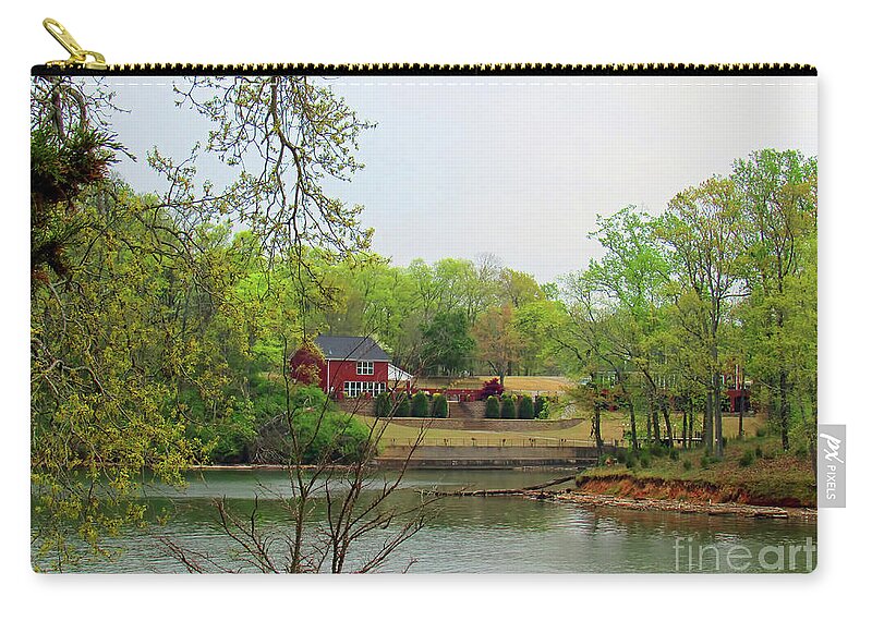 Prints Of The Tennessee River Zip Pouch featuring the photograph Country Living on the Tennessee River by Roberta Byram