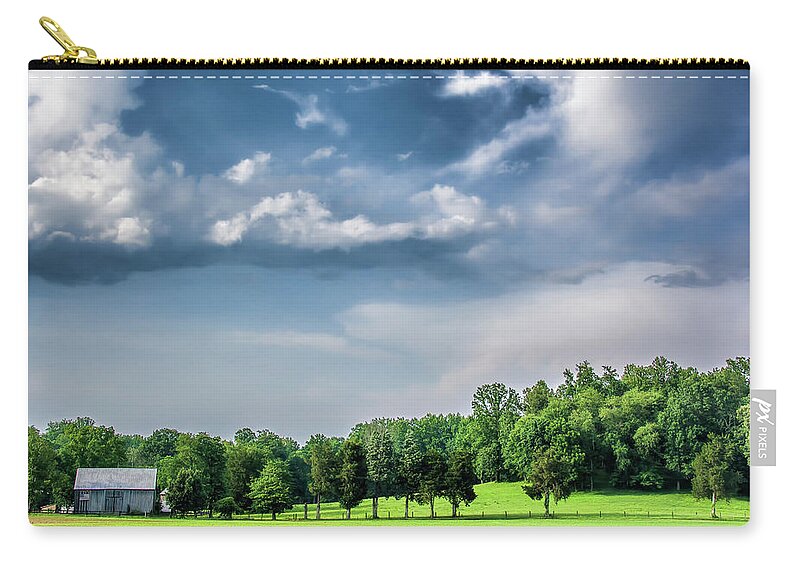 Back Road Zip Pouch featuring the photograph Country Roads by Erika Fawcett