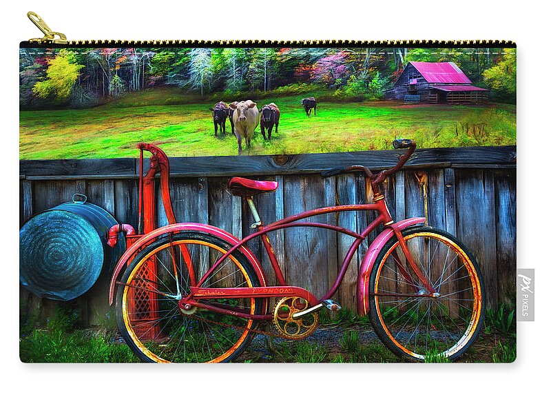 Barns Carry-all Pouch featuring the photograph Country Rust Painting by Debra and Dave Vanderlaan