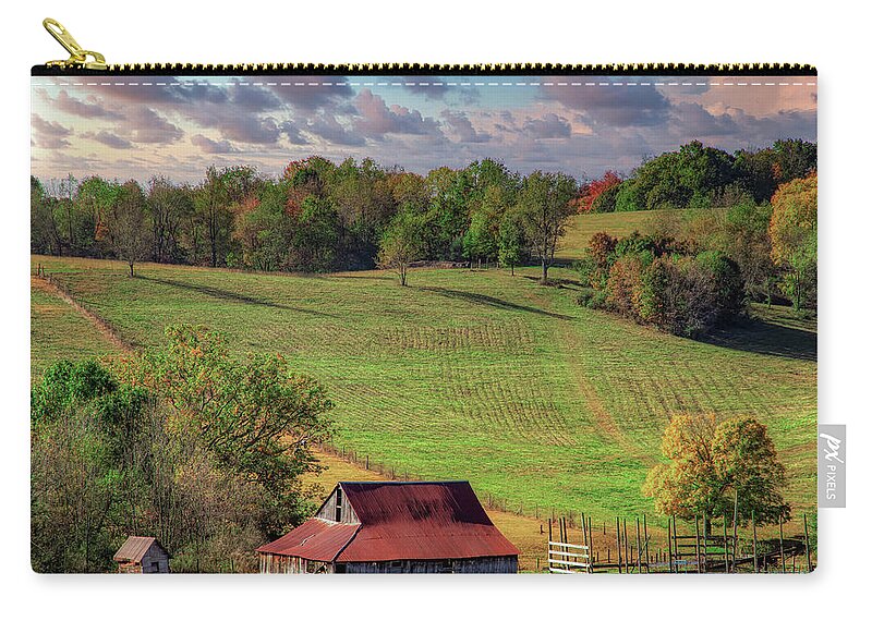 Countryside Carry-all Pouch featuring the photograph Countryside Barn by Ron Grafe