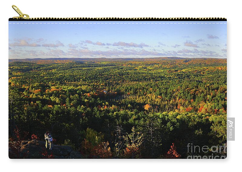 Fall Zip Pouch featuring the photograph Couple of nature lovers by Erick Schmidt