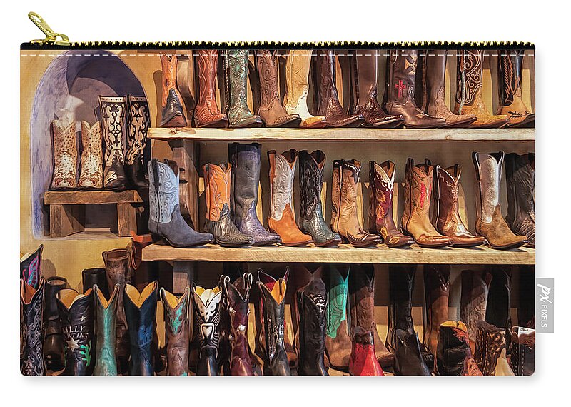 Boots Zip Pouch featuring the photograph Cowboy Boots by Ginger Stein