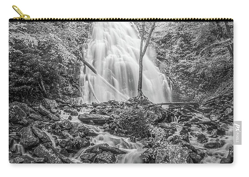 Waterfall Zip Pouch featuring the photograph Crabtree Falls NC by Rob Hemphill