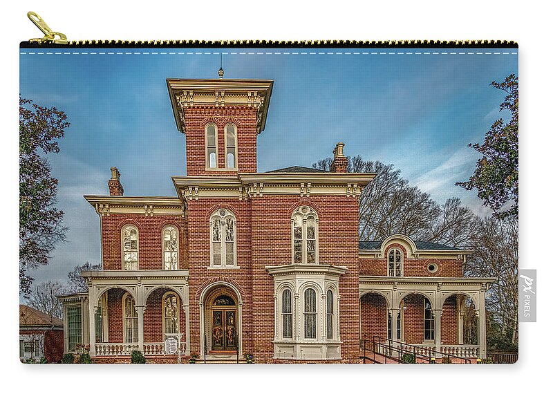 Craigmiles House Zip Pouch featuring the photograph Craigmiles House, Historic Treasure of Cleveland, Tennessee by Marcy Wielfaert