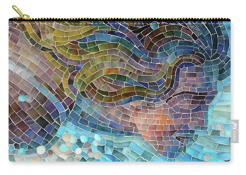 Mosaic Carry-all Pouch featuring the glass art Crash by Mia Tavonatti