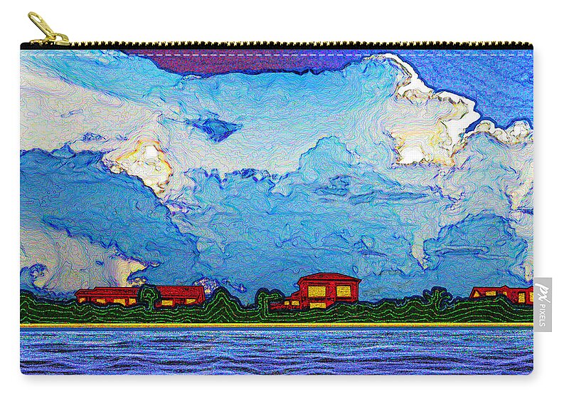 Florida Zip Pouch featuring the digital art Crescent Breach by Rod Whyte
