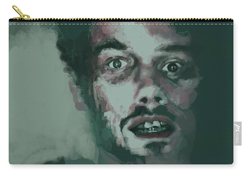 #truecrime Zip Pouch featuring the digital art Crime Scene 5 by Veronica Huacuja