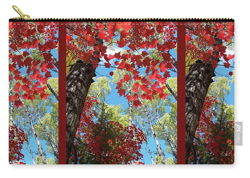 Peterson Nature Christina Bracha Foliage Voyager Voyagers Voyager's National Park Park Zip Pouch featuring the photograph Crimson Foliage by James Peterson