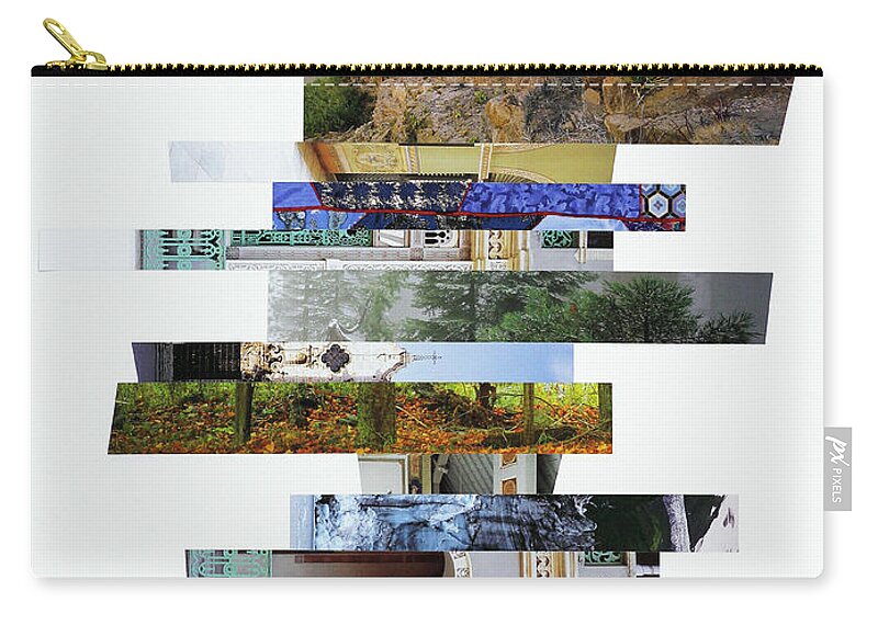 Collage Zip Pouch featuring the photograph Crosscut#115v by Robert Glover