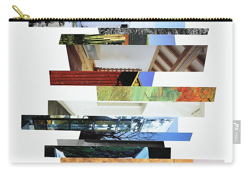 Collage Zip Pouch featuring the photograph Crosscut#116v by Robert Glover