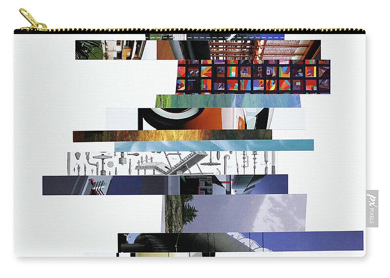 Collage Zip Pouch featuring the photograph Crosscut#122v by Robert Glover