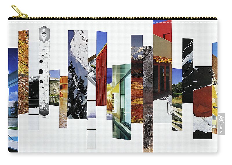 Collage Zip Pouch featuring the photograph Crosscut#124 by Robert Glover