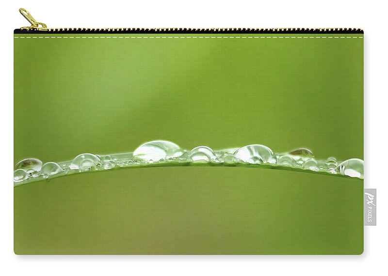 Grass Zip Pouch featuring the photograph Crystal Drops by Lens Art Photography By Larry Trager