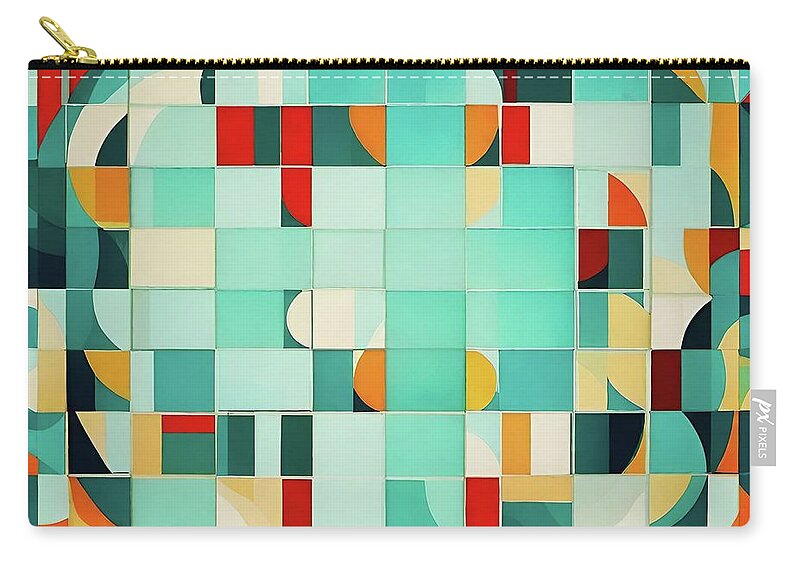 Art Zip Pouch featuring the digital art Cube - No.15 by Fred Larucci