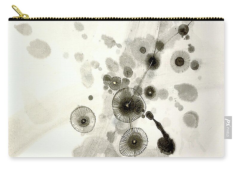 Japanese Zip Pouch featuring the painting Cure 12 by Fumiyo Yoshikawa