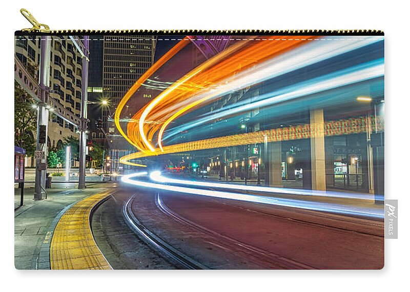 Track Zip Pouch featuring the photograph Curves by Sam Antonio
