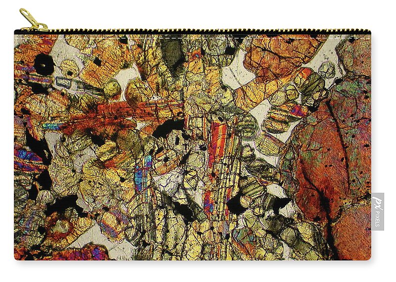 Meteorite Zip Pouch featuring the photograph Dag 489 Martian Meteorite 2 of 2 by Hodges Jeffery