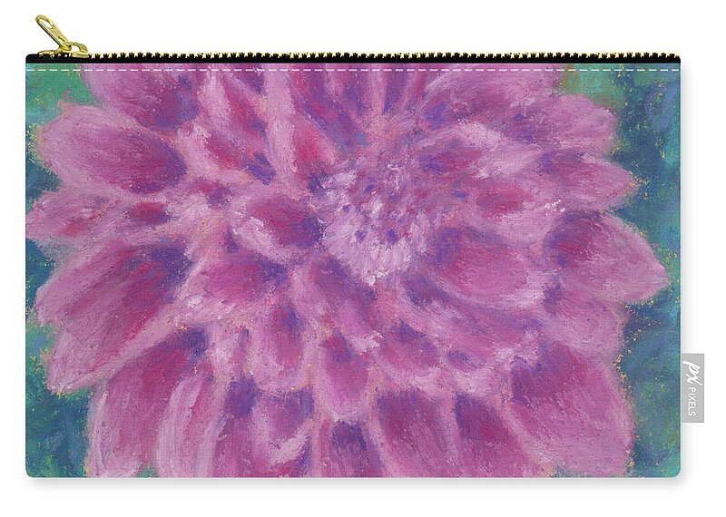 Dahlia Carry-all Pouch featuring the pastel Dahlia by Anne Katzeff