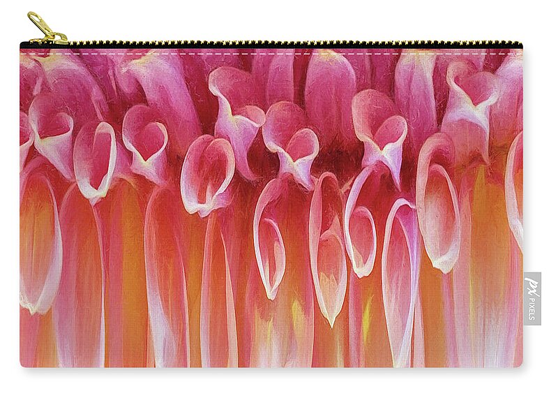 Abstract Carry-all Pouch featuring the photograph Dahlia by Karen Lynch