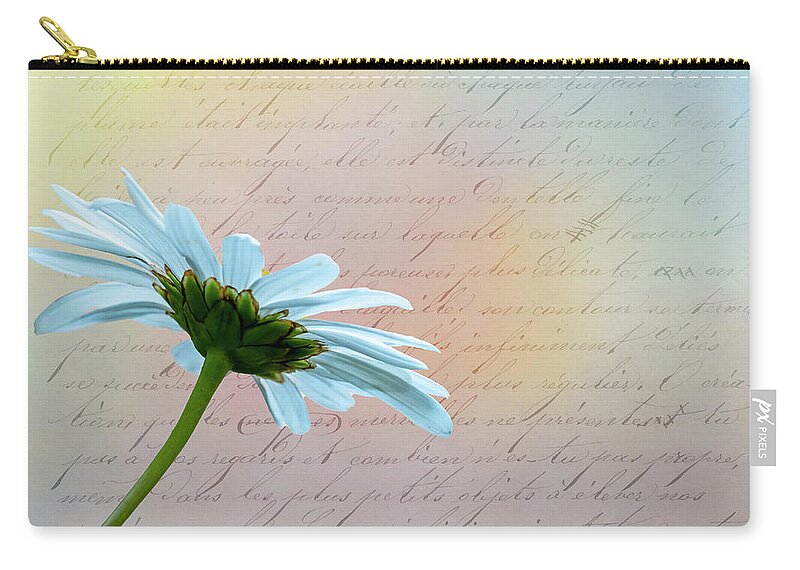 Flower Zip Pouch featuring the photograph Daisy by Cathy Kovarik