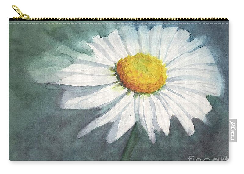 Daisy Zip Pouch featuring the painting Daisy by Vicki B Littell