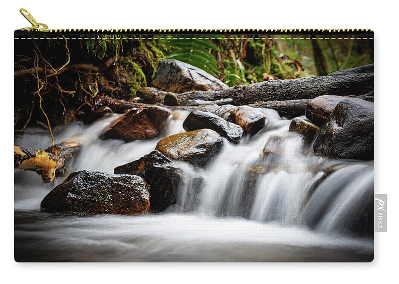 Brook Zip Pouch featuring the photograph Dam that river... by Gavin Lewis