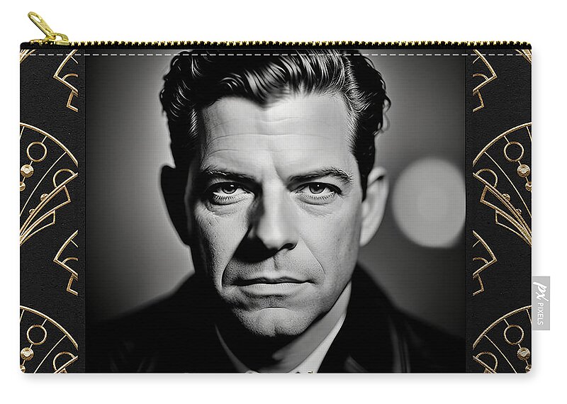  Zip Pouch featuring the photograph Dana Andrews by Don CLAI
