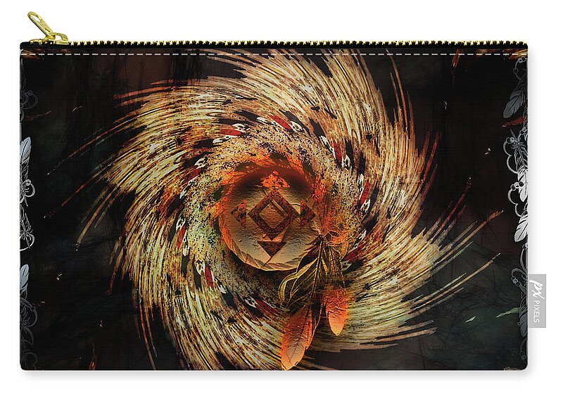 American Indian Carry-all Pouch featuring the digital art Dance Of Honor by Michael Damiani