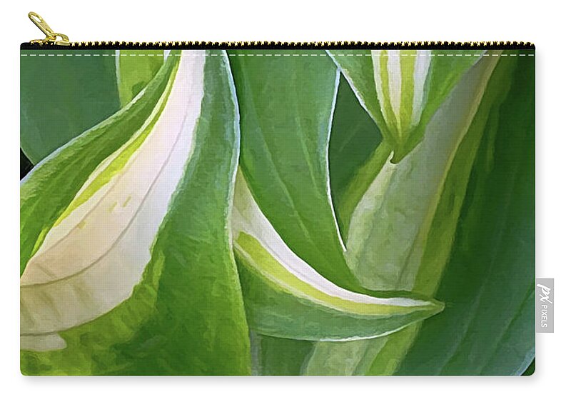 Hostas Zip Pouch featuring the photograph Dancing Hostas by Kathi Mirto