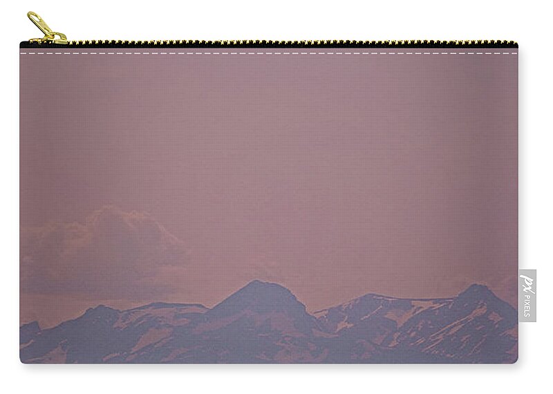 Wildfires Zip Pouch featuring the photograph Dancing Woman Mountain through Wildfire Smoke by Tracey Vivar