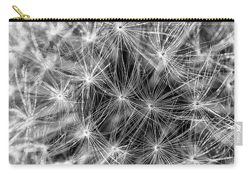 Dandelion Zip Pouch featuring the photograph Dandelion Seed Pod by Bob Decker
