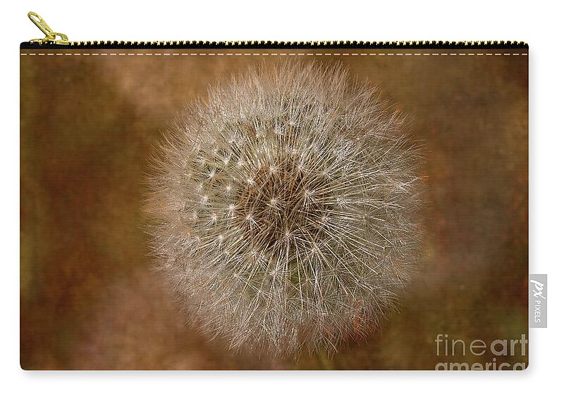 Dandelion Zip Pouch featuring the photograph Danelion Clock Fantasy by Martyn Arnold