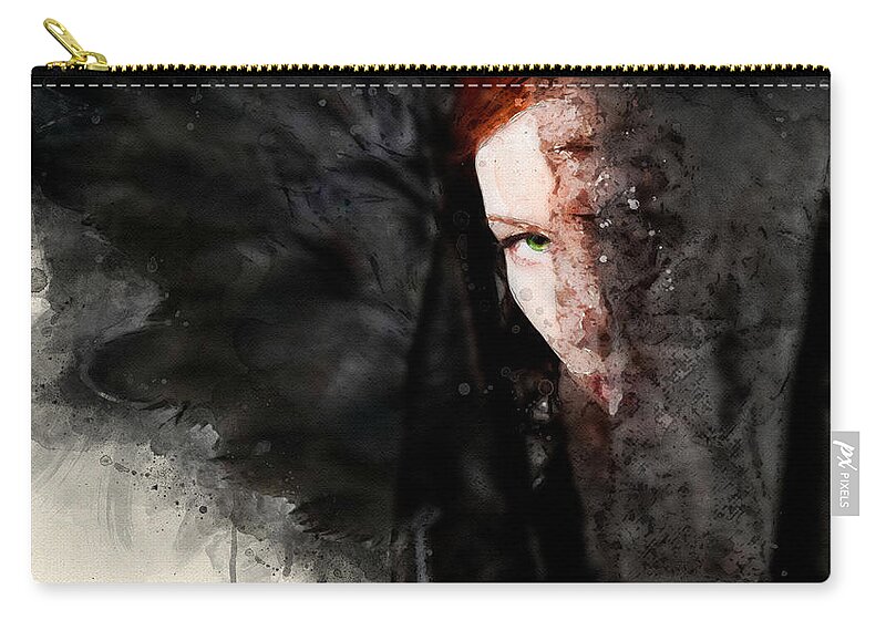 Model Carry-all Pouch featuring the digital art Dark Angel by Geir Rosset