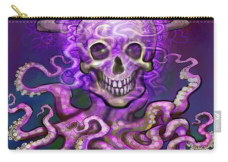 Dark Carry-all Pouch featuring the digital art Dark Fantasy Art by Kevin Middleton