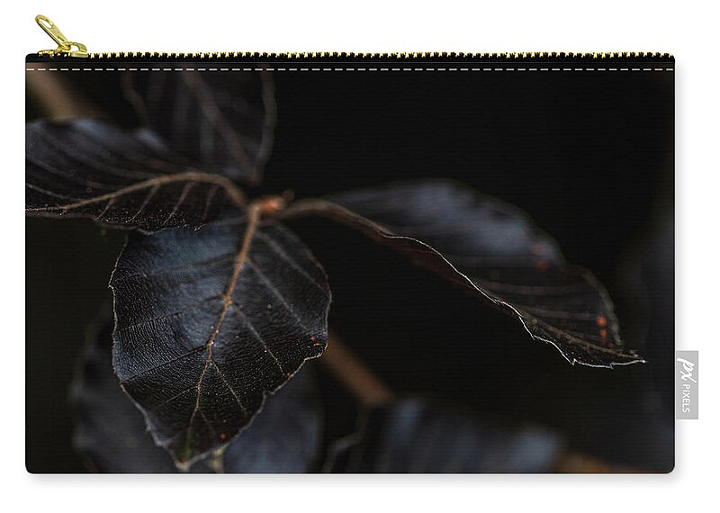 Leaves Zip Pouch featuring the photograph Dark Leaves by Amelia Pearn