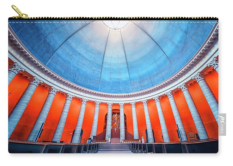 Architecture Zip Pouch featuring the photograph Darmstadt Architecture by Manjik Pictures