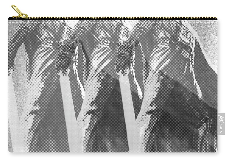 Darth Vader Zip Pouch featuring the painting Darth Vader Star Wars Warhol Elvis by Tony Rubino