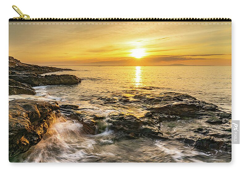 Acadia National Park Carry-all Pouch featuring the photograph Dawn on the Acadia Coast by Ron Long Ltd Photography
